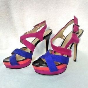 Marco Santi Heels faux suede patent high pumps